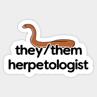 They/Them Herpetologist - Snake Design Sticker